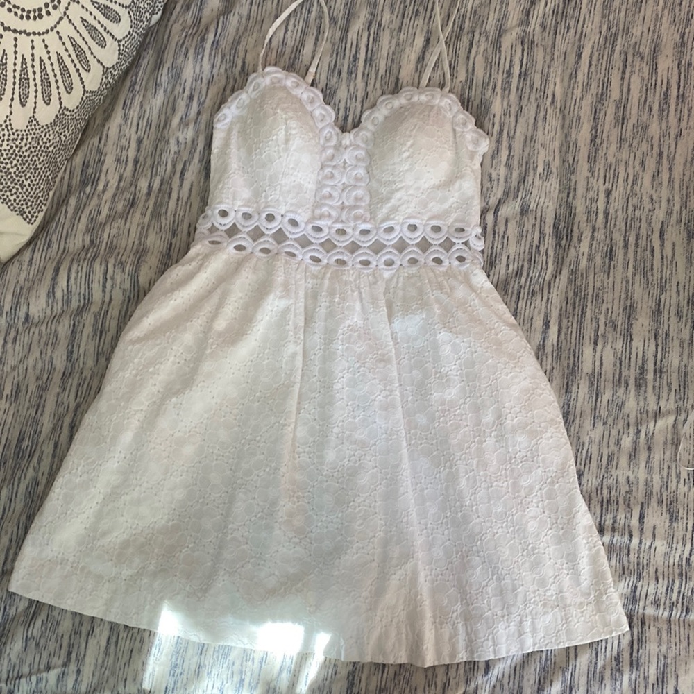 Lilly Pulitzer White Cut Out Ryka Dress